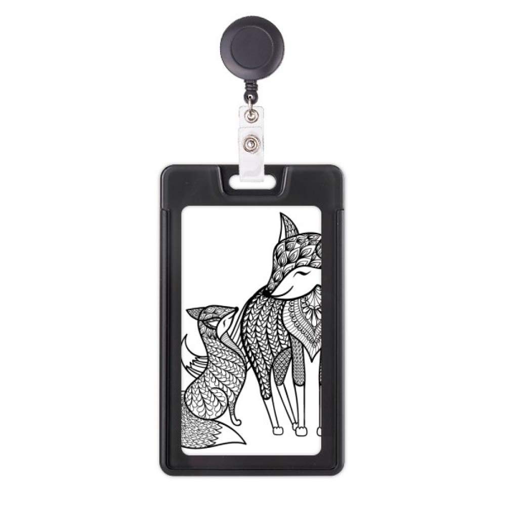 Funda retráctil para tarjetas Paint Fox Friend con resistente carrete extensible 5