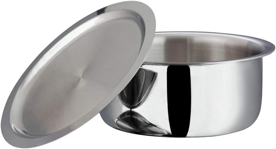 Vinod Platinum Triply Stainless Steel Tope with Lid (Induction Friendly) 10.5 L