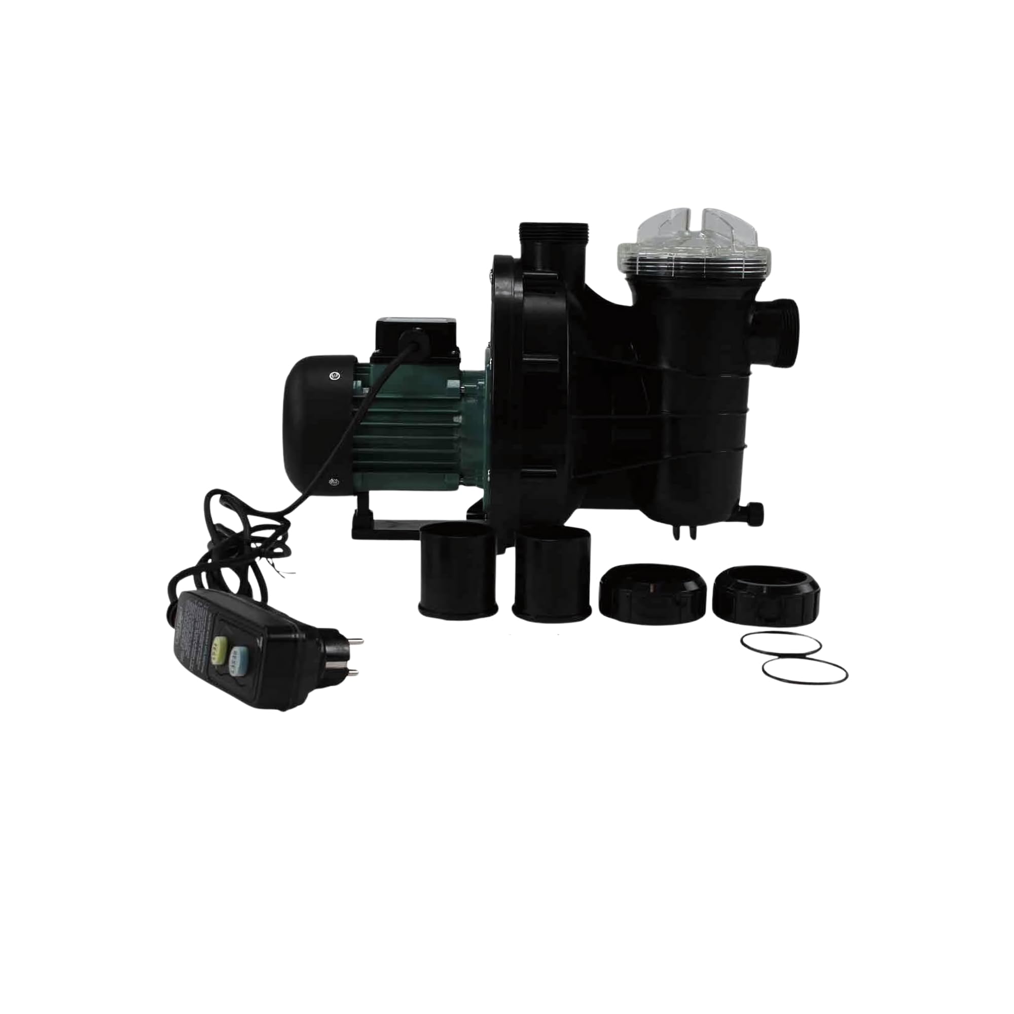Mega Schwimmbadpumpe 50mm / 1,5" Metrisch/Imperial Lösungsfassung, 1,2A 230VAC SS020 mit FI-Stecker – Kompakt & Energiesparend, 8.000 L/h Durchflussrate für kleine bis mittlere Pools (bis zu 24.000 L)