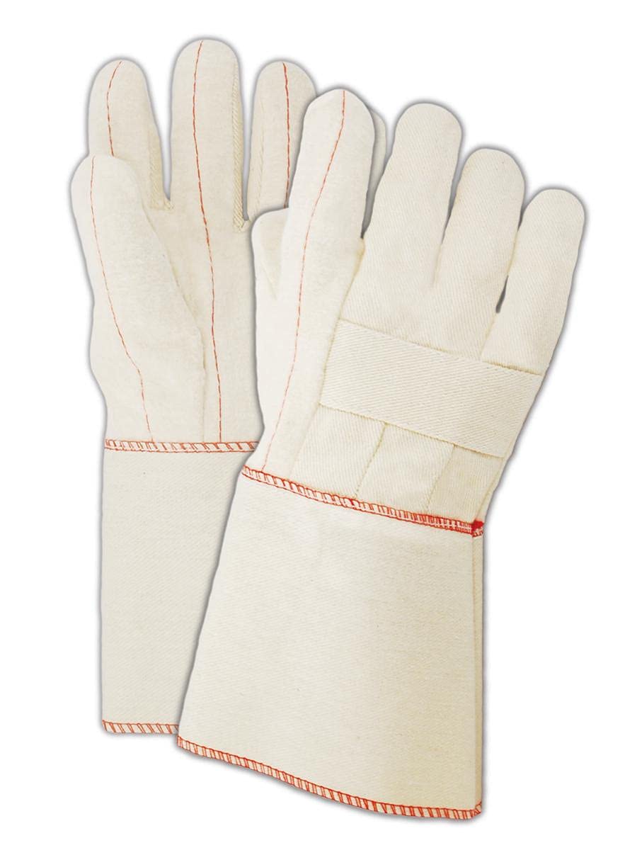 MAGID 95KGT Heater Beater 20 oz. Cotton Canvas Hot Mill Gloves, Men's (Fits Large), Natural, Men's (Fits Large) (Pack of 12)
