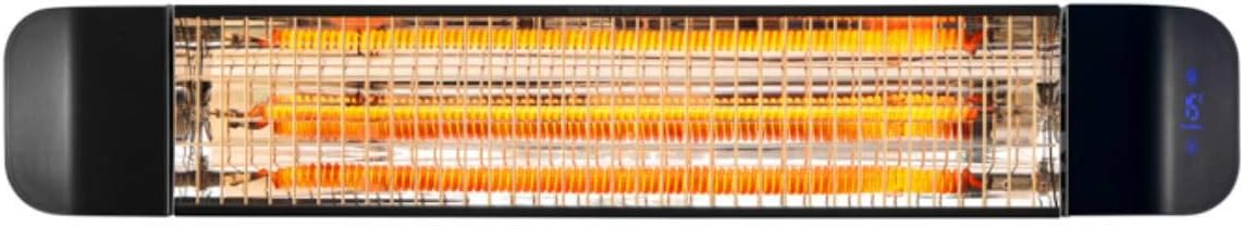 Devola Electric Infrared Patio Heater Wall Mounted 2000W | IP65 Waterproof | WiFi Enabled Radiant Low Energy Heater for Garden | Outdoor & Indoor | 24Hr Timer | LED Display, Remote Control (DVPH2000B)