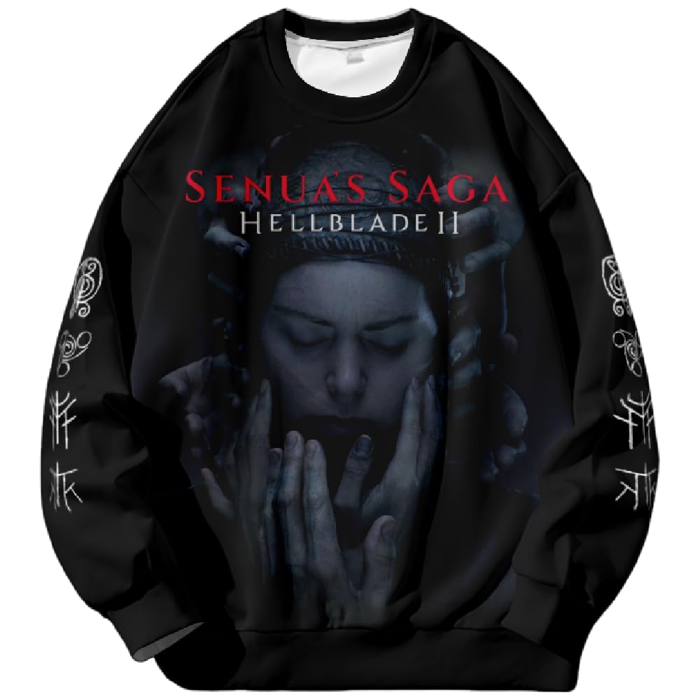 Senuas Saga: Hellblade II Symbols 3D Print Crewneck Sweatshirt Man/Woman Hip Hop Hoodies Fans Sweatshirts