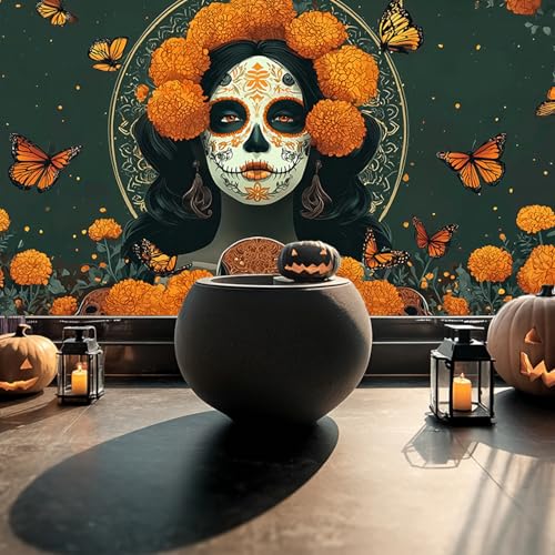Vinilo decorativo para ventana Día de Muertos 39.3x17.7 pulgadas miniatura 4