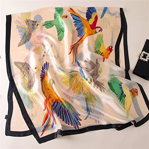 Silk Like Scarf for Women Fashion Printed Long Satin Scarfs Shawl Wraps4
