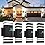 tewei 4 Pack Dusk to Dawn Outdoor Wall Lights Modern Exterior Light Fixture, 2-Layer Black Outside Lights for House, IP65 Waterproof Up and Down Outdoor Sconces Wall Lighting for Garage Porch, 3000K