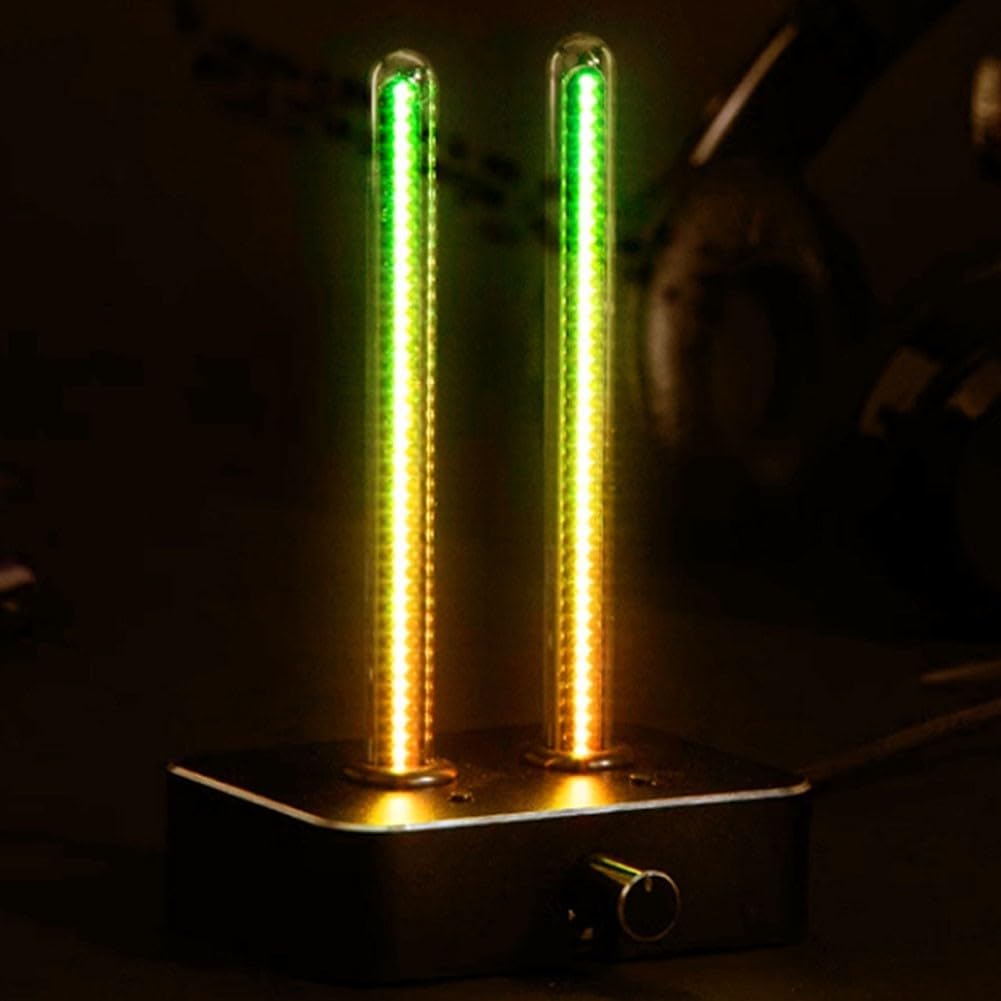 Pantalla LED de espectro musical, medidor de nivel de sonido de tubo dual, tubo digital retro IN9, analizador de espectro de audio, pantalla RGB LED, medidor de nivel de sonido