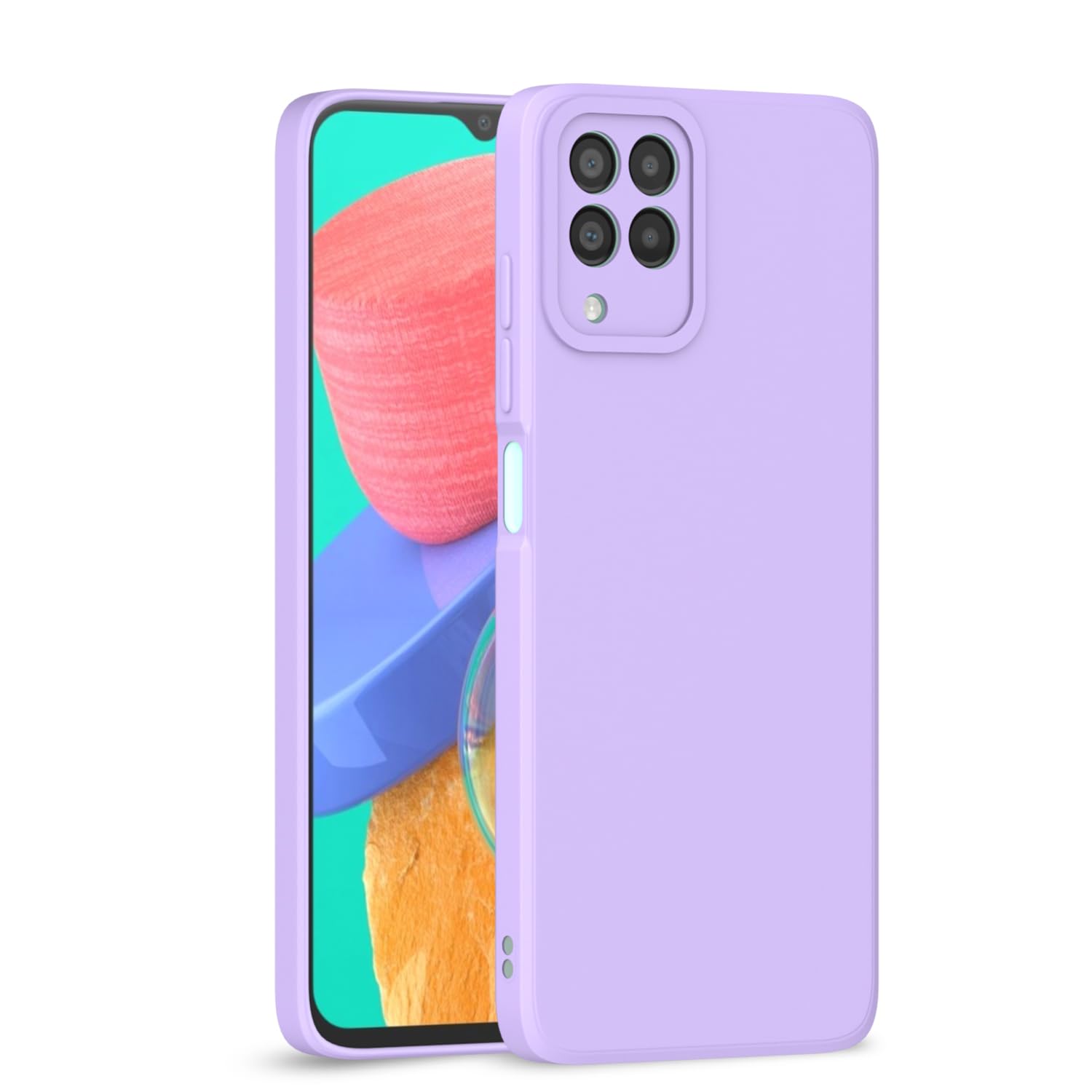 Samsung Galaxy M33 Case - Purple Silicone Bumper -1 Samsung Galaxy M33 Case - Purple Silicone Bumper -1