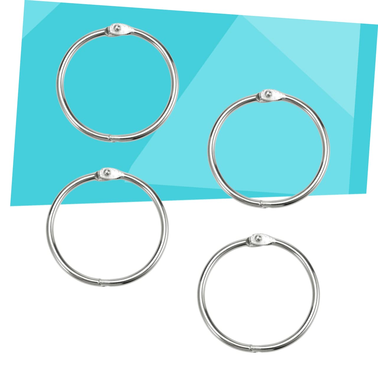 Anelli a Molla in Metallo per Raccoglitore, 100 Pezzi, 38 Mm | Argento, per Memo e Campioni, Uso Office e Scrapbooking, Chiusura ad Anello per Fogli e Schede