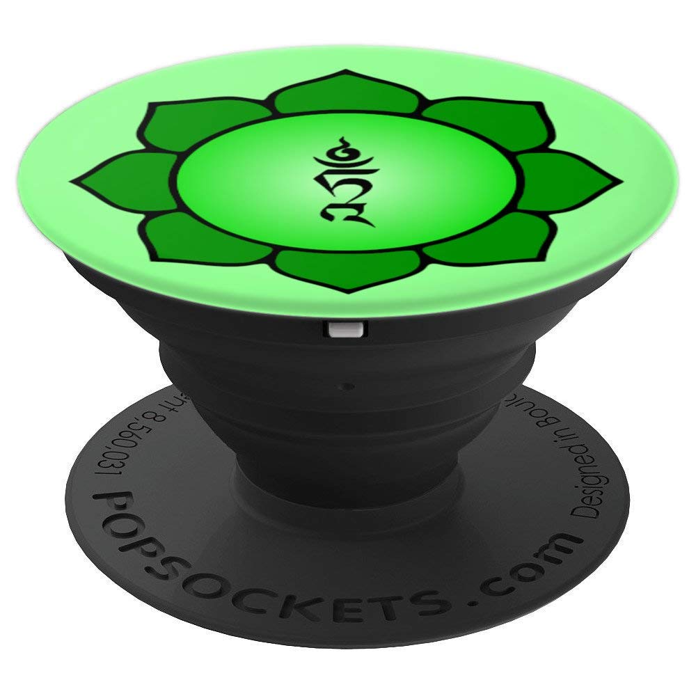 Tibetan Mantra Seed Syllable Bija Of Green Tara PopSockets PopGrip: Swappable Grip for Phones & Tablets