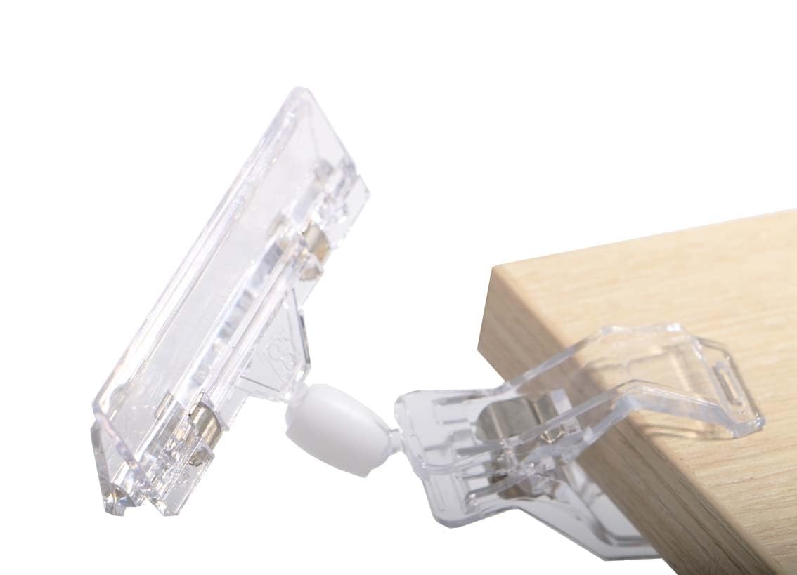 STORE77 Clear POP Sign Display Price Label Tag Promotion Clips Holders Pkg Qty:10Pcs