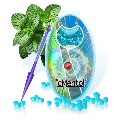 icMentol - 200pcs Menthol Ball Menthol Capsules Crushballs Crush Ball (Blue Ice Mint)