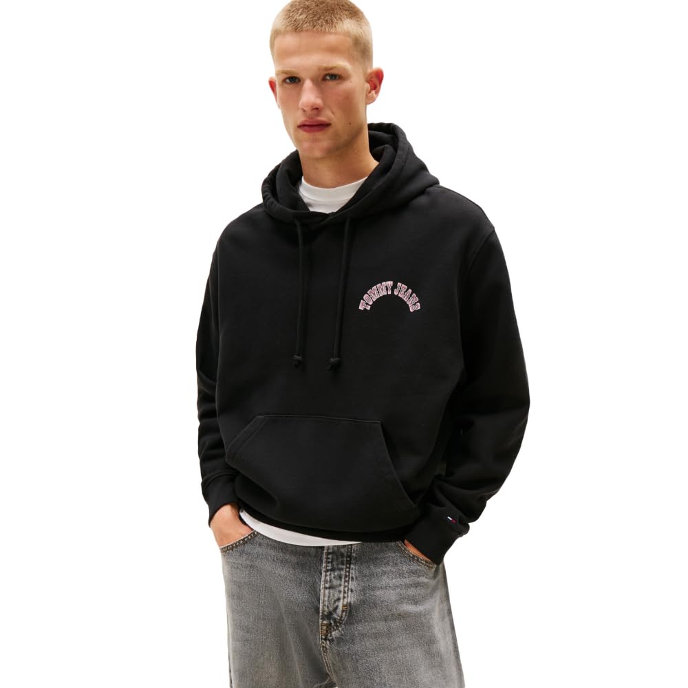 Men's Medium Weight Hoodie Sweatshirt with Printed Back Graphic