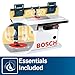BOSCH RA1171 25-1/2 in. x 15-7/8 in. Benchtop Laminated MDF Top Cabinet Style Router Table with 2 Dust Collection Ports