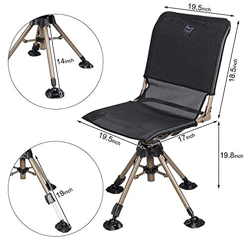 TIMBER RIDGE 360 Degree Swivel Hunting Chairs for Blinds Heavy Duty