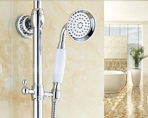 Robinet de salle de bain avec mitigeur de douche chrome étanche