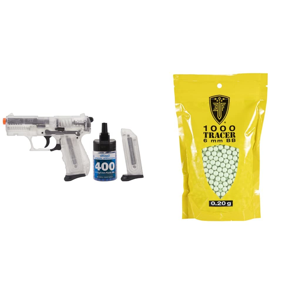 Buy Walther P22 Spring Powered 6mm BB Pistol Airsoft , Clear & Tracer