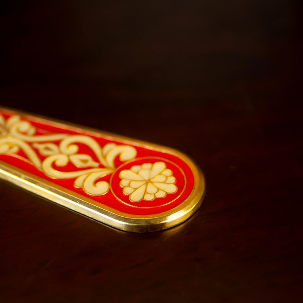 RZRHMUHN Croce Ortodossa di Gesù Croce di Preghiera Placcata in Oro in Lega Statua di Gesù Religione Regalo con Scatola (Rosso)
