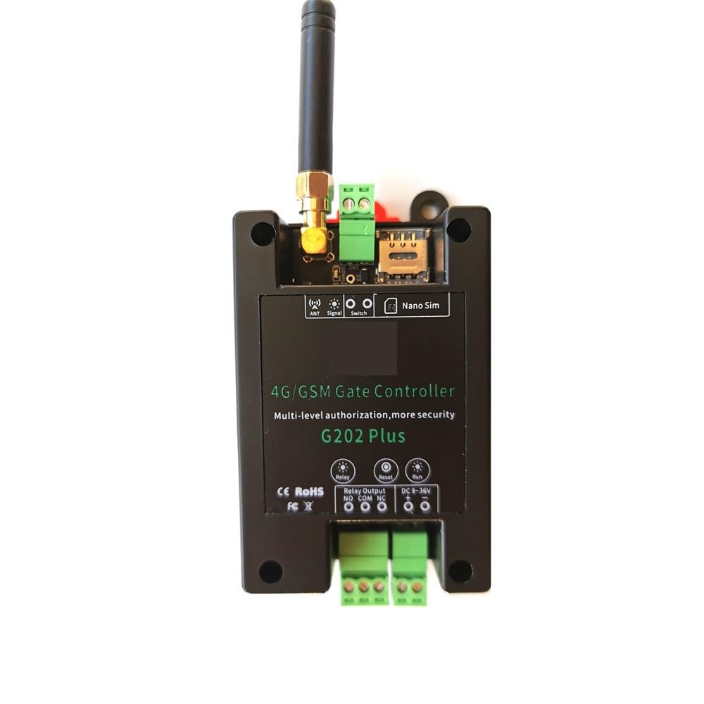 Kit Cancello Automatico, 2G 4G Porta apriporta Relè Interruttore Telecomando Accesso porta Apriporta wireless tramite comando SMS di chiamata(4G G203 EU)