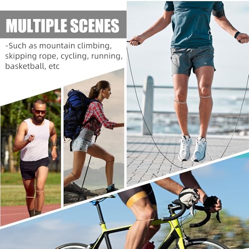 Image of Foilswirl Silicone Patella Knee Band for Basketball Patella Tendon Support Knee Pain Running Tendon Brace Support Strap(6,Black,Nude Color,Gray,M)