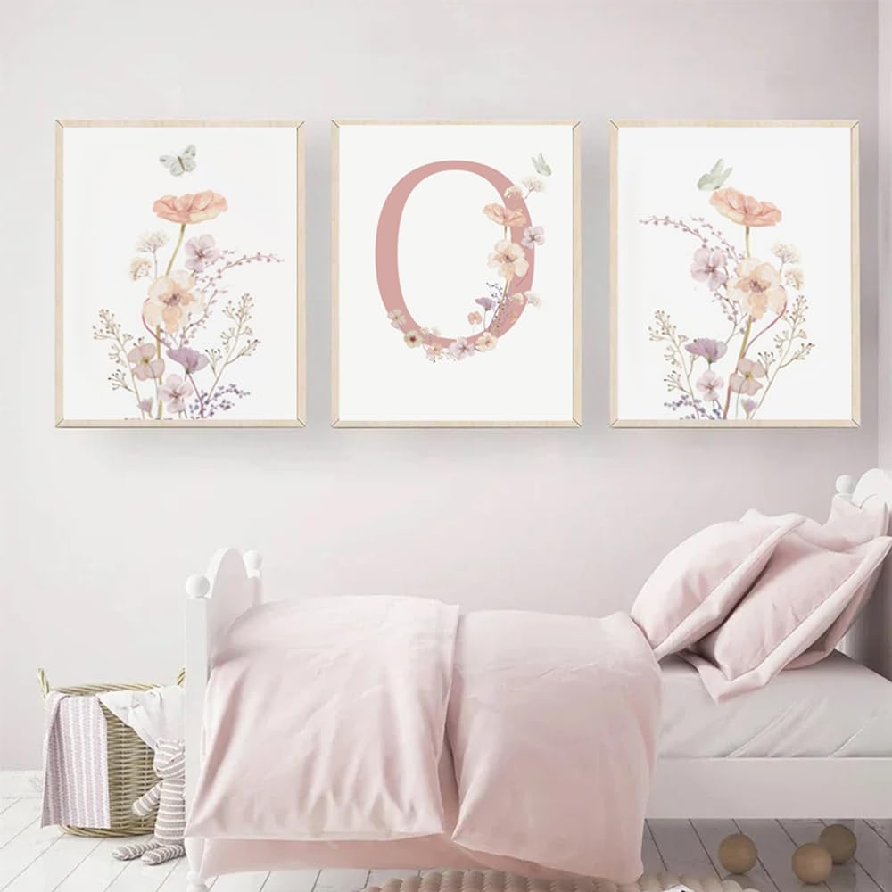 3 Stampe Per Cameretta Neonato Boho - Poster Personalizzati Con Nome Bambino 30x40 Cm