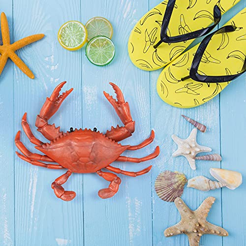 Auear, Plastic Crab Plastic Crabs For Decor Crab Decor Artificial Crab Sea Life Creatures Artificial Plastic Crab, Simulated Sea Animal Home Party Decor Creative Gift (Red, 2-Pack) #TOP10