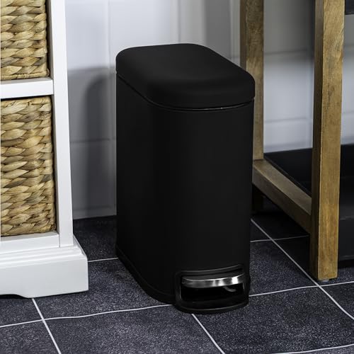 ACENTO Caneca rectangular 1.3 gal con tapa y pedal miniatura 2