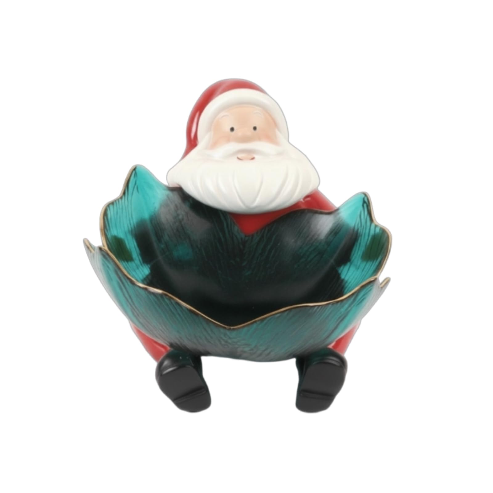 Figurine Père Noël avec contenant festif et pot à crayons de table pour organisation de Noël