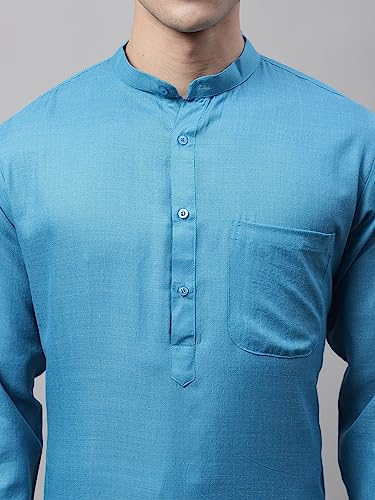 Image of Jompers Men's Cotton Regular Fit Solid Kurtas