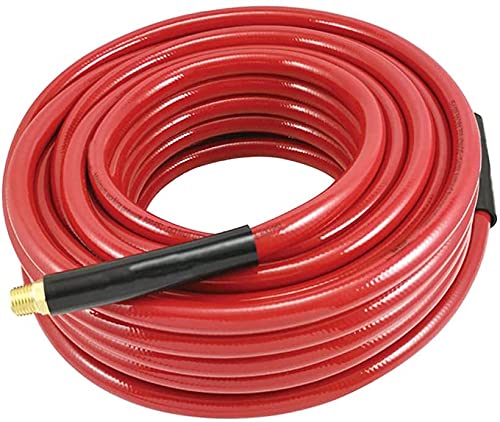 DP Dynamic Power 3 8 in x 50 ft PVC Air Hose with 1 4 NPT Male Fittings Max Pressure 300PSI (Grease Oil And Abrasion Resistant)