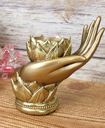 We Pay Your Sales Tax Buddha Yoga Mudra Candle Holder ~ Lotus Gesture Hand Shape Candle Holder For Your Healthy Heart(G16627) Feng Shui Idea #TOP1