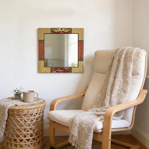 Image of AAKRITI ART CREATIONS Handcrafted Decorative Wall Mirror