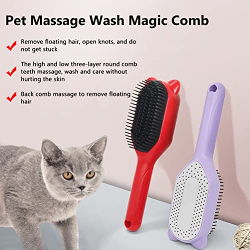 Escova para animais de estimação Escova de cuidados com cerdas macias Escova de cuidados para animai