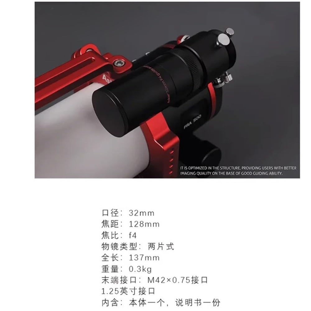 Accesorios for telescopio astronómico de 32 mm F4 Guide Scope 32F4 Piezas para telescopio astronómico(Zwart)