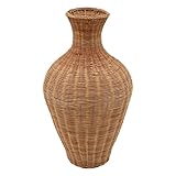 Coloris : Marron Atmosphera Créateur d\'intérieur - Vase Déco en Rotin Melia 70cm Naturel