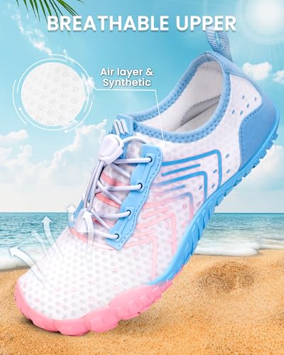 Image of Water Shoes for Women Men Quick-Dry Barefoot Shoes Breathable Aqua Socks for Swim Beach River Pool Lake Hiking Surfing Kayaking