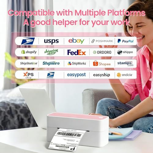 Phomemo Bluetooth Thermal Label Printer, 241BT 4X6 Wireless Shipping Label Printer for Sma - image 8