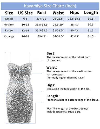 Kayamiya Women's Glitter Short Dress Nye Spaghetti Straps Sequin Cocktail Homecoming Dresses S Gold #TOP6