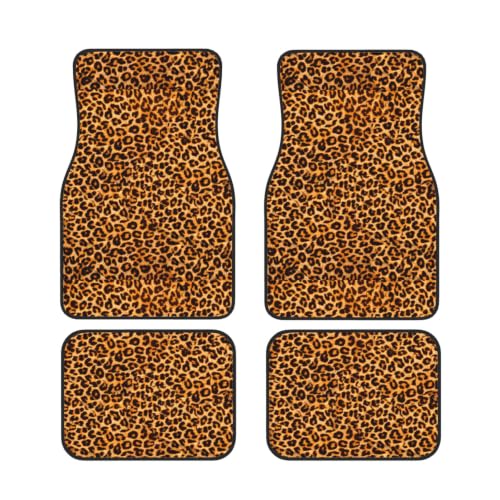 Alfombrillas para coche de leopardo ideales para proteger el suelo en tus viajes