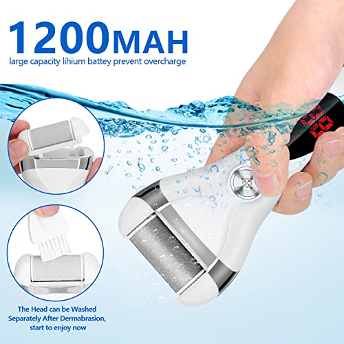 Electric Foot Callus Remover Kit, ELMCHEE Rechargeable callous removers 3 Grinding Heads Portable Waterproof foot file, Professional Pedicure Tools Feet Care for Dead, Hard Cracked Dry Skin - Image 4