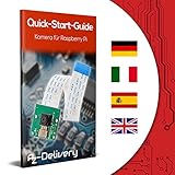 AZDelivery Camara Raspberry Pi 5 Megapixeles Sensor Ov5647 1080p Modulo C mara Video Soporte Vision con Cable Flexible 15 cm compatible con Raspberry Pi con E-Book incluido 