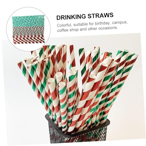 MAGICLULU 150 pitillos de papel desechables navideños biodegradables miniatura 5