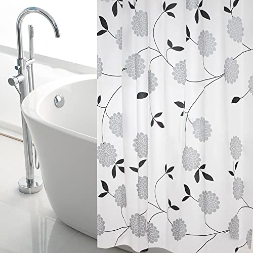 Lkw Ogechi Shower Curtain Flower Pattern Extra Large 300cm Wide, Waterproof and Anti-mould 240cm Drop Wet Room Shower Curtain, Shower Curtain for Wet Room Floor Length, Plastic (200x240 CM)