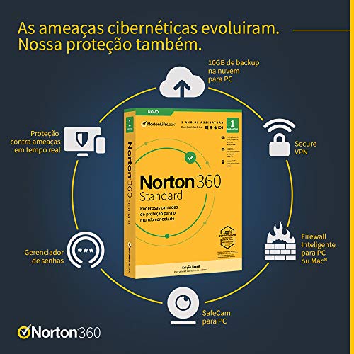 Norton 360 Standard 10GB Br 1 User 1 Device 12mo La Mm-2020 - Windows