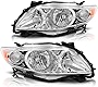 YITAMOTOR Headlights Assembly For Chrome 2009-2010 Corolla XLE/LE/Base (Not fit S/CE/XRS Trim ) Headlight Headlamps Replacement Pair (Driver + Passenger Side)