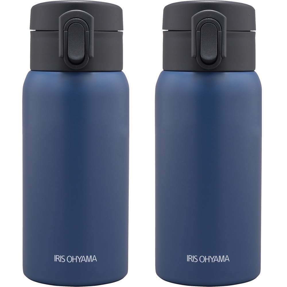 Amazon｜アイリスオーヤマ 水筒 2本セット 350ml ワンタッチ 真空断熱6 
