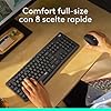 Logitech MK295 Silent Wireless Combo tastiera e mouse con tecnologia SilentTouch, tastierino numerico, tracciamento ottico avanzato, wireless senza ritardi, 90% di rumore in meno, ITA QWERTY - Nero
