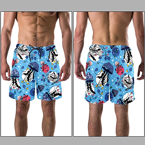 Short de bain pour homme imprimé méduses finition haut de gamme - 3
