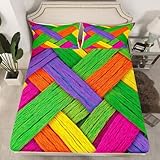 Taille : 1 Drap-housse 135x200x40cm et 2 Taies d'oreiller 51x75cm. (Pas de drap plat/de dessus).