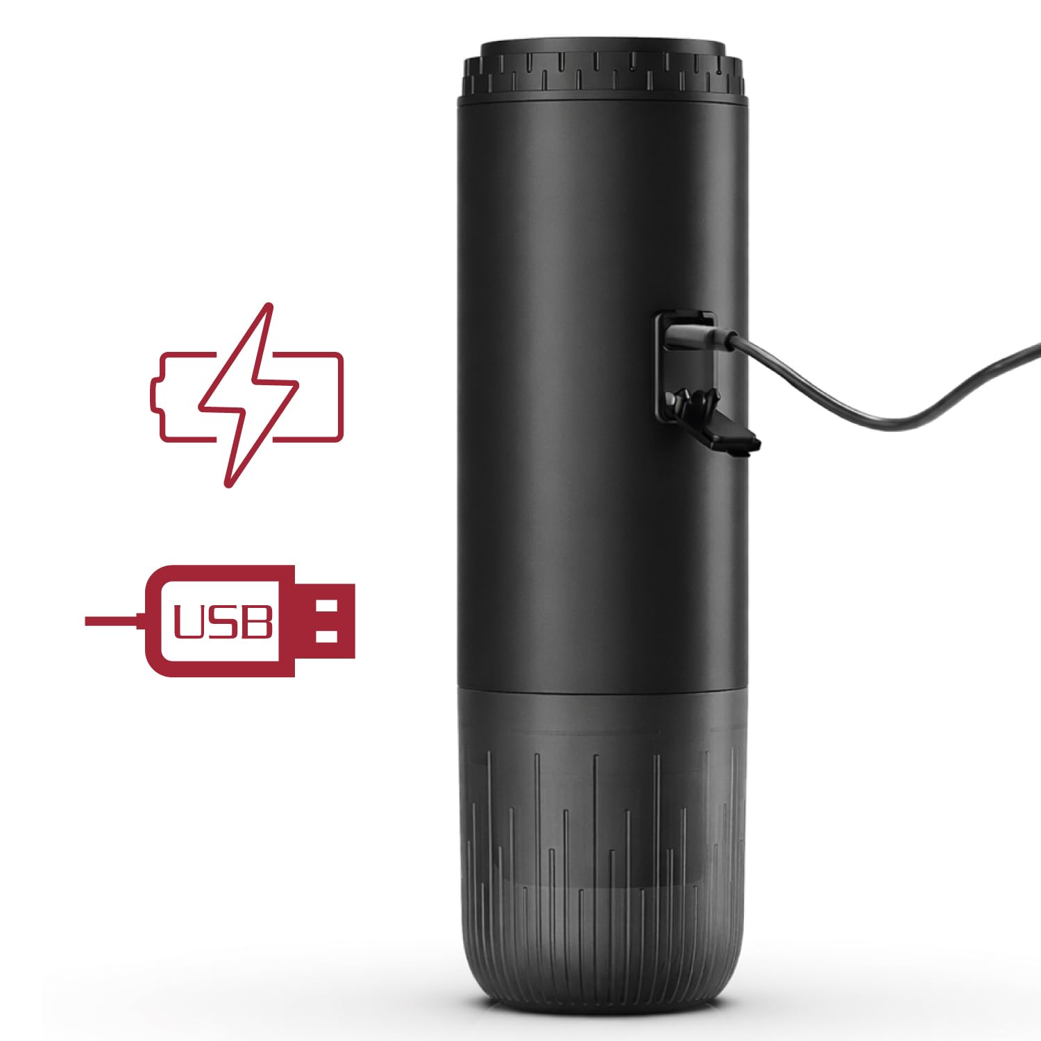 BEPER P101CAF250 Cafetera Espresso Portátil Recargable 3 en 1– Compatible con cápsulas Nespresso®, Dolce Gusto® y café molido, 19 bares, inalámbrica, calentamiento integrado, USB-C