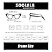 SOOLALA Ladies 52mm Lens Fashion Designer Cat Eye Reading Glasses Customized Strengths, 3mix, x1.0